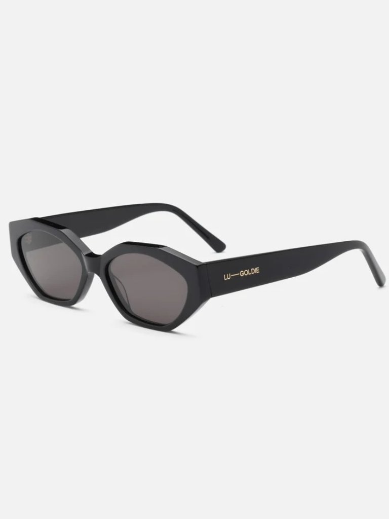 Lu Goldie Eliana Sunglasses In Black New Womens Sunnies